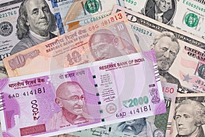 Indian and USA economy finance trade business.