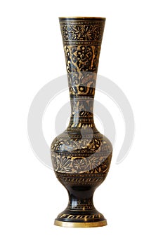 indian vase with engraving