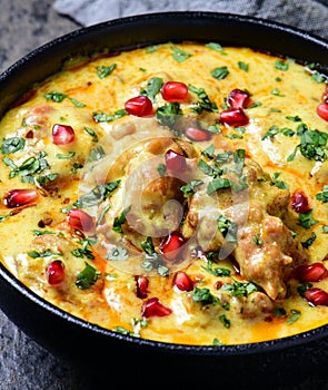 Indian vegetarian curry - punjabi kadhi photo