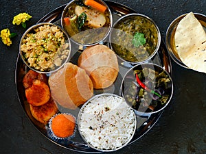 Indian vegetarian thaali - sindhi meal