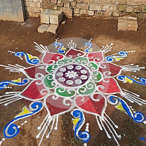 An Indian village art of house
