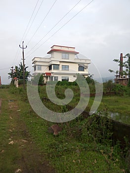 Indian village farm house  at vally site