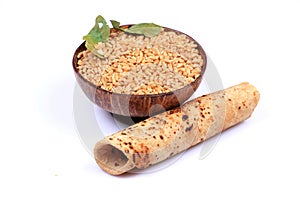 Indian village food'wheat chapati' photo