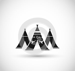 Indian village icon vector