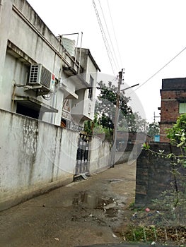 Indian village local Road and building building