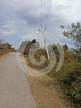 Indian village road & nature picture