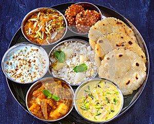 Indian vrat thaali -glutenfree meals served during festival