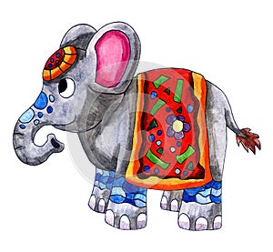 Indian Watercolor Elephant