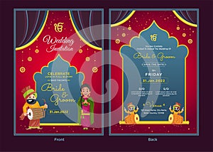 Indian wedding invitation card template