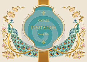 Indian wedding Invitation card templates .