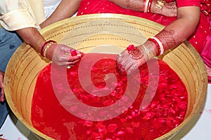 Indian wedding play stock photo