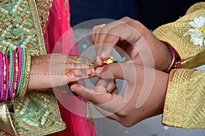 Indian Wedding Ring ceremony  for cuple