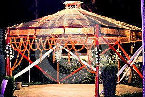 Indian wedding set, a mandap for wedding celebration