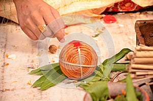 Indian wedding sindoor ceremoney . Bengali wedding rituals photo