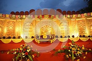 indian wedding stage decoration