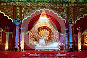 Indian wedding stage mandap