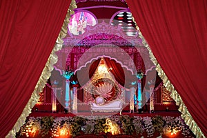 Indian wedding stage mandap