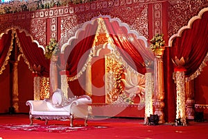 Indian wedding stage mandap
