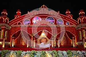 Indian wedding stage mandap photo