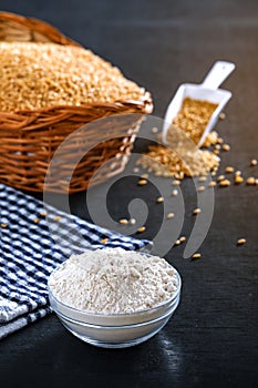 Indian wheat grains and wheat flour