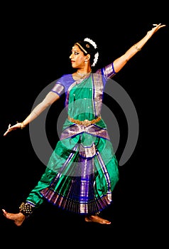 Indian woman Bharatanatyam Dance