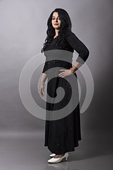 Indian woman in black dress