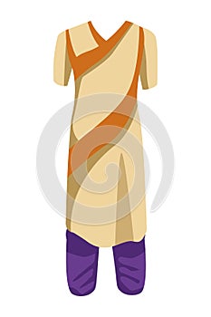 Indian woman dress icon cartoon