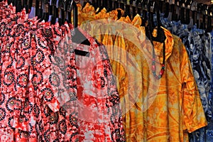 Indian woman fashion salwar kameez kurta in shop display