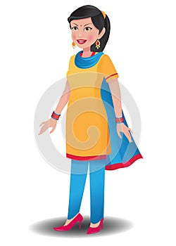 Indian woman in salwar kameez photo