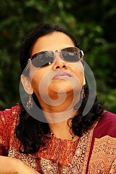 Indian woman in sunglasses