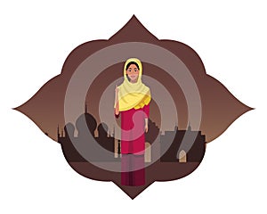 Indian woman avatar cartoon character photo