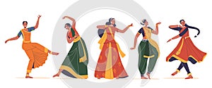 Indian Women Dance in A Captivating Fusion Of Grace, Embodying Rich Cultural Narratives Through Intricate Movements