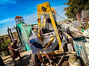 Indian Workers at Construction site