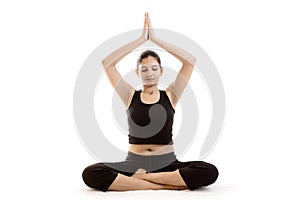 Indian Yoga Girl in black dress