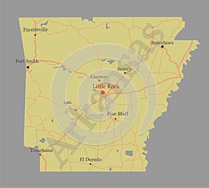 Indiana accurate vector exact detailed State Map with Community