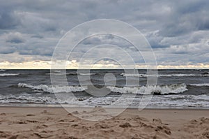 Indiana Dunes State Park beach, Indiana, USA