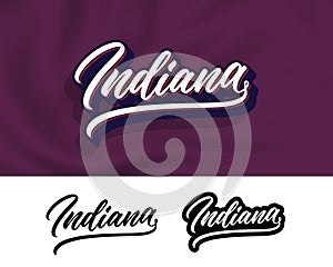 Indiana hand lettering design