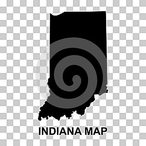 Indiana map shape, united states of america. Flat concept icon symbol vector illustration