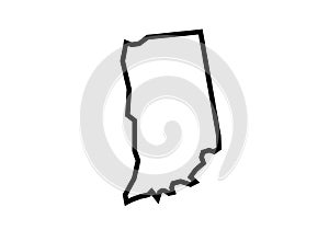 Indiana outline map state shape