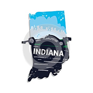 Indiana state. Vector illustration decorative design