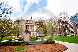 Indiana Statehouse building in Indianapolis, USA photo