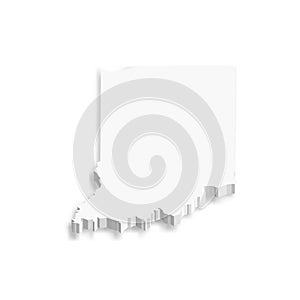 Indiana US state 3D vector map