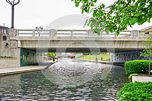 Indianapolis canal and bridge