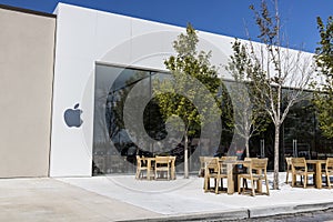 Indianapolis - Circa August 2017: Apple Store Retail Mall Location. Apple sells and services the iPhone, iPad, and iMacs III