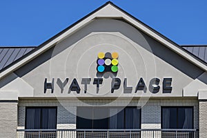 Indianapolis - Circa July 2017: Hyatt Place Business Hotel. Hyatt properties include hotels and vacation resorts IV