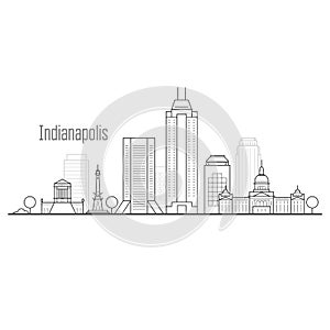 Indianapolis city skyline - downtown cityscape