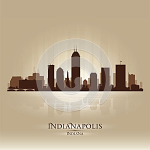 Indianapolis Indiana city skyline silhouette