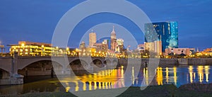 Indianapolis skyline and the White River