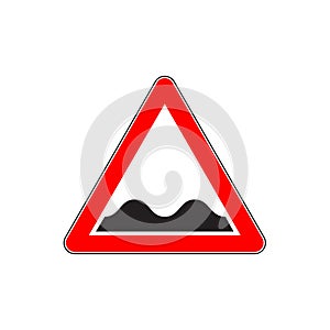 Indicating road sign for Speed Bumps or Uneven Road