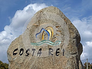 Indication of Costa Rei, Sardinia, Italy